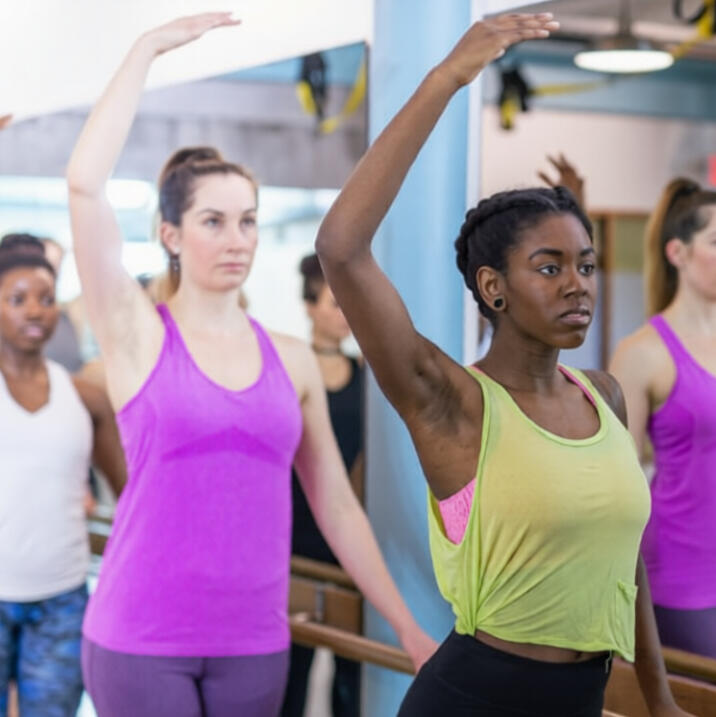 Adult ballet class for complete beginners.